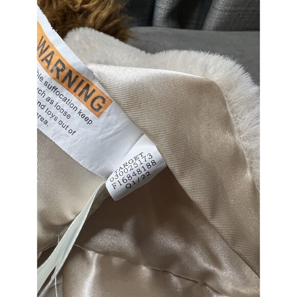 Cloud Island Lovey Security Blanket Lion Head Plush Satin Trim 14 Inch Beige - Picture 5 of 9